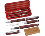 Набор две ручки и нож для писем в деревянном футляре